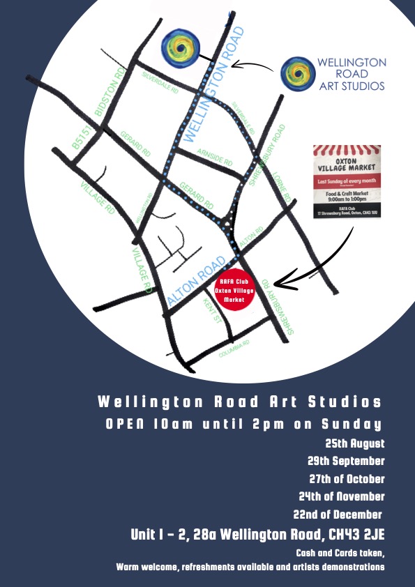 Wellington Road Art Studios - Where To Find Us Map