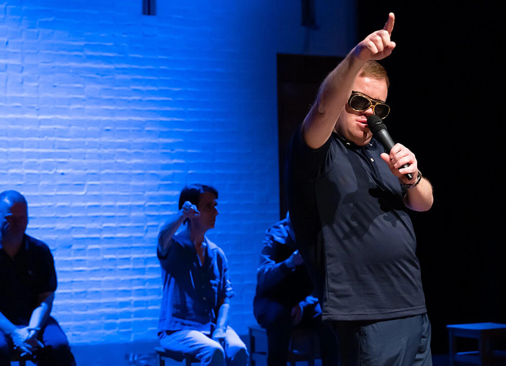 Performer Lewis Scott during Elvis in Blue Performance. Credit Brian Roberts
