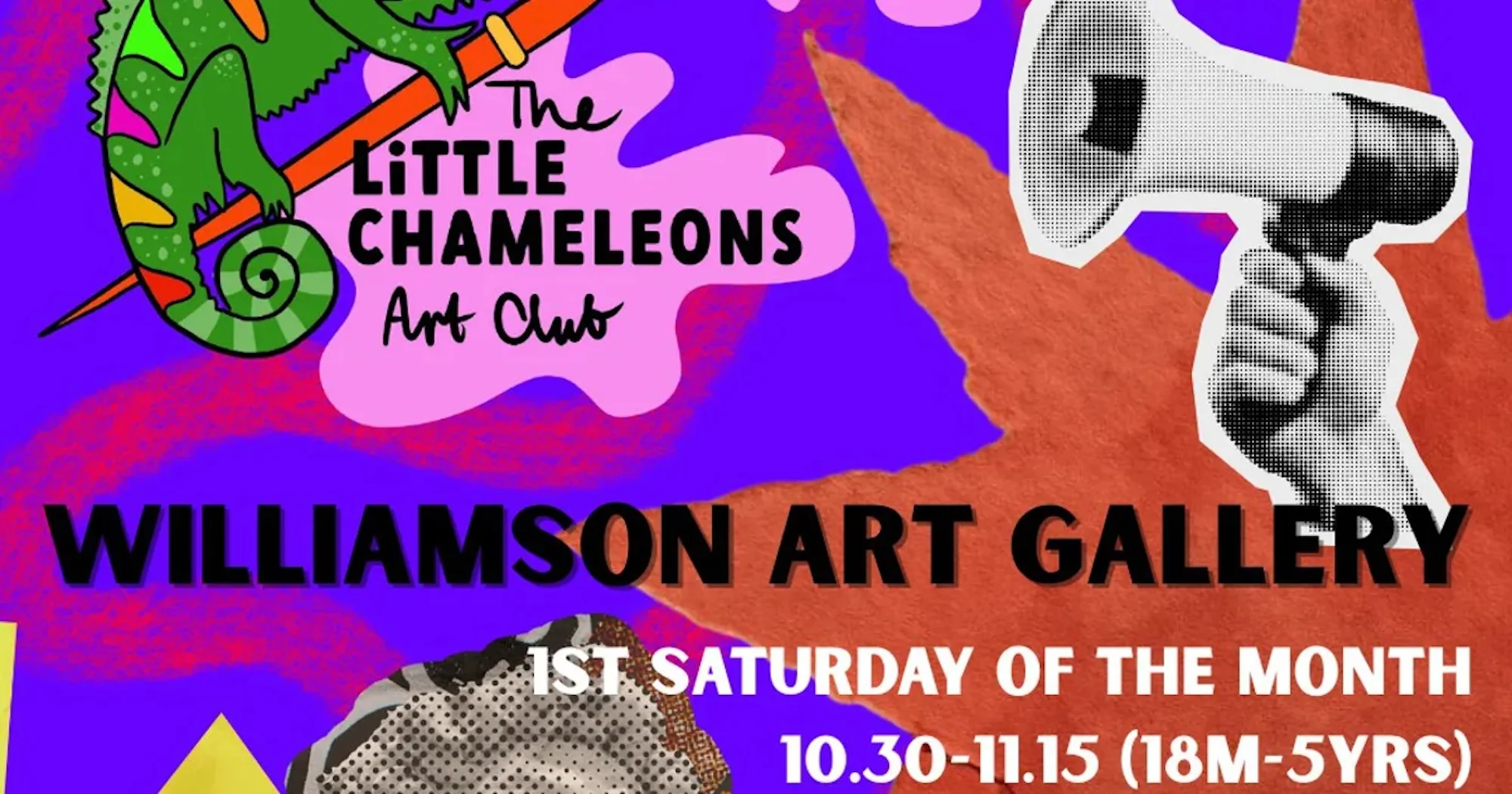 Graphic showing a chameleon with a paintbrush 